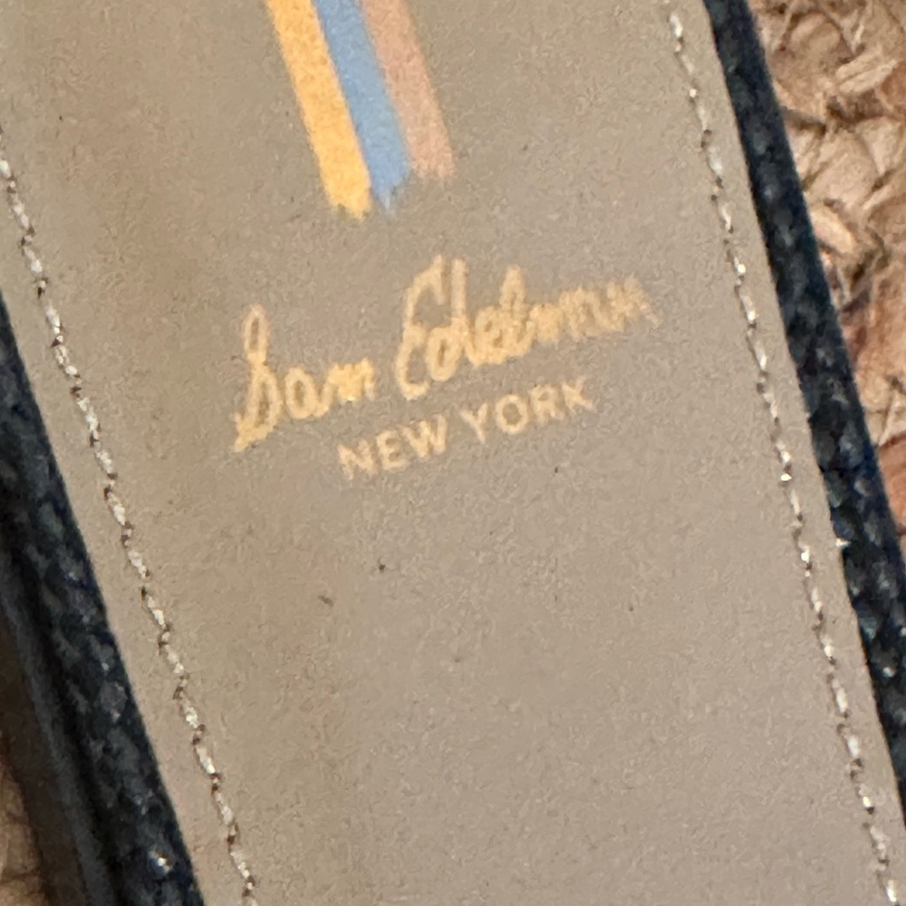 SAM EDELMAN Irina Slide Sandal - Black Leather Size 7 - Picture 8 of 8